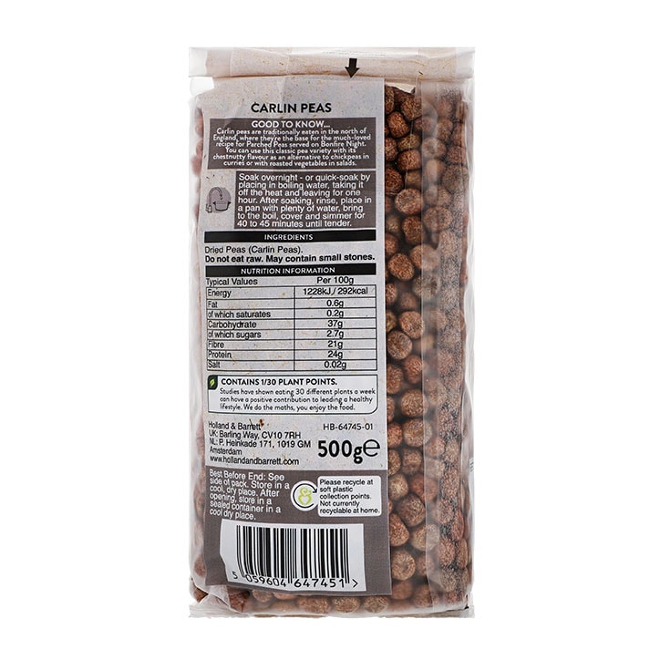 Holland & Barrett Carlin Peas 500g